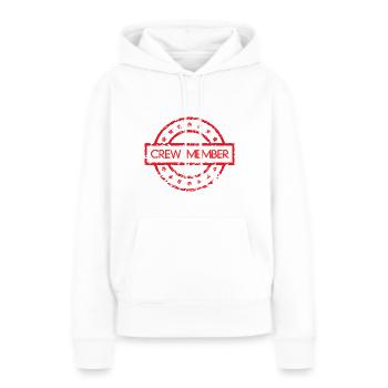 Crew Mitglied - Frauen Premium Bio Hoodie - Weiß - Vorne - Julia (174cm)