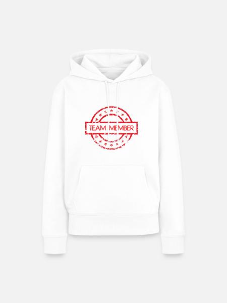 Team Mitglied - Frauen Premium Bio Hoodie - Weiß