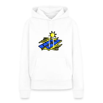Solar Energie Panele - Frauen Premium Bio Hoodie - Weiß - Vorne - Julia (174cm)