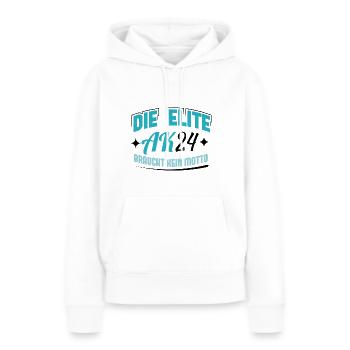 Abschlussklasse 2024 Schulabschluss Abitur Matura - Frauen Premium Bio Hoodie - Weiß - Vorne - Julia (174cm)