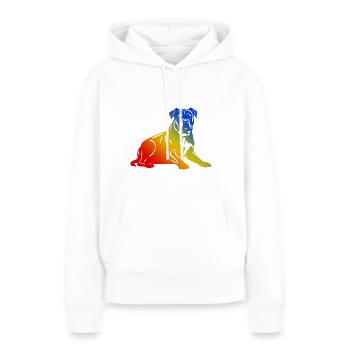 Pit Terrier Dog - Women’s Premium Organic Hoodie - white - Front - Julia (174cm)