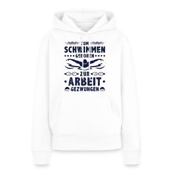 Lustiges Schwimmen - Frauen Premium Bio Hoodie - Weiß - Vorne - Julia (174cm)
