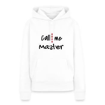 Master 2024 Masterabschluss Sponsion Graduation - Frauen Premium Bio Hoodie - Weiß - Vorne - Julia (174cm)