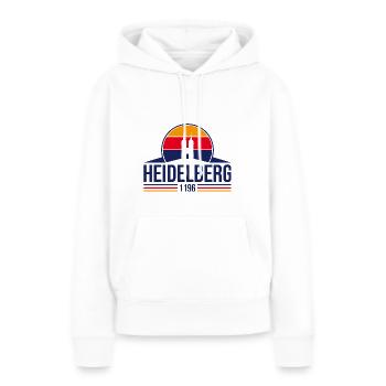 Heidelberg - Sweat à capuche Premium bio Femme - blanc - Devant - Julia (174cm)