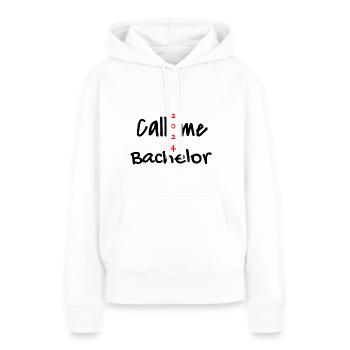 Bachelor 2024 Abschluss Promotion Sponsion - Frauen Premium Bio Hoodie - Weiß - Vorne - Julia (174cm)
