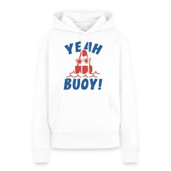 Ouais bouée! - Sweat à capuche Premium bio Femme - blanc - Devant - Julia (174cm)