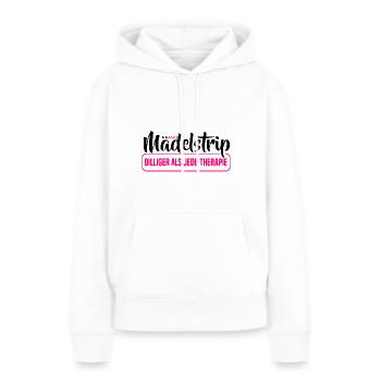 Mädelstrip 2023 Girls Trip Crew Mädelstour Mädels - Frauen Premium Bio Hoodie - Weiß - Vorne - Julia (174cm)
