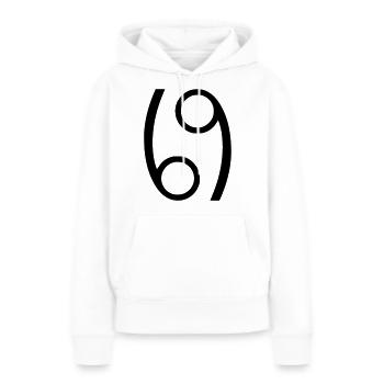69 Position 60 Position sexuelle Kamasutra Sexe - Sweat à capuche Premium bio Femme - blanc - Devant - Julia (174cm)