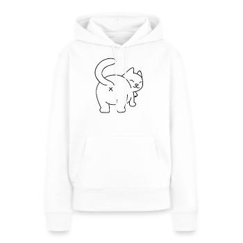 Katze Mieze Kätzchen Schmusekatze Geschenkidee - Frauen Premium Bio Hoodie - Weiß - Vorne - Julia (174cm)