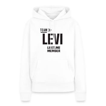 Lévi - Sweat à capuche Premium bio Femme - blanc - Devant - Julia (174cm)