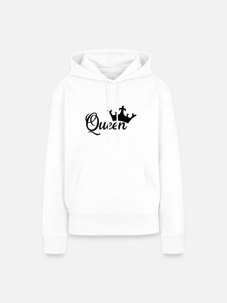 die Königin - Frauen Premium Bio Hoodie - Weiß