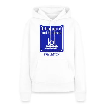 Baywatch Lol Lifeguard Out To Lunch - Frauen Premium Bio Hoodie - Weiß - Vorne - Julia (174cm)