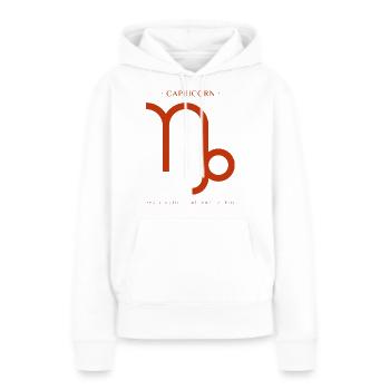 STERNZEICHEN Steinbock -red- - Frauen Premium Bio Hoodie - Weiß - Vorne - Julia (174cm)