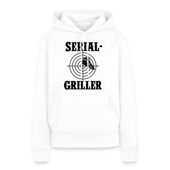Serial Griller - Frauen Premium Bio Hoodie - Weiß - Vorne - Julia (174cm)