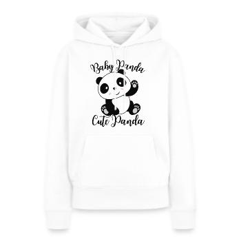 Bébé Panda mignon panda - Sweat à capuche Premium bio Femme - blanc - Devant - Julia (174cm)