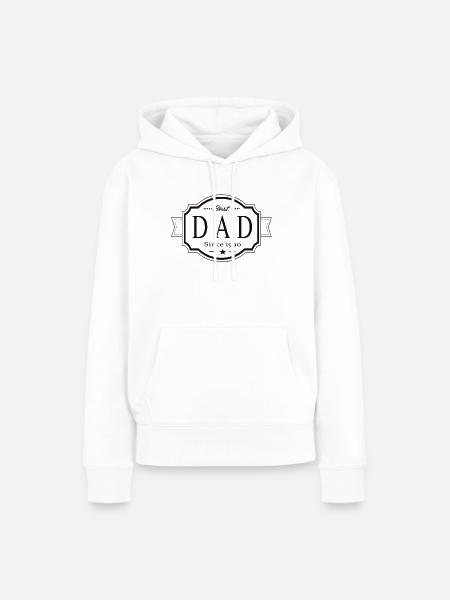 Bester Papa seit 1990 - Frauen Premium Bio Hoodie - Weiß