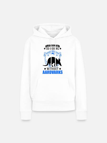 Erdferkel Geschenk Aardvark - Frauen Premium Bio Hoodie - Weiß