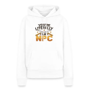 Larp Npc Rpg Joueur de rôle Larper - Sweat à capuche Premium bio Femme - blanc - Devant - Julia (174cm)