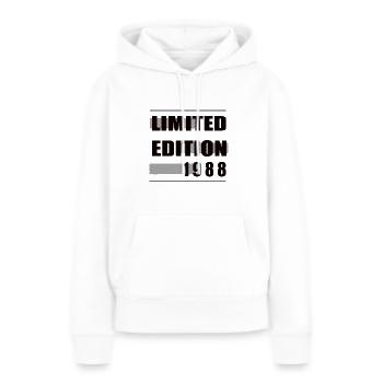Édition limitée 1988 - Sweat à capuche Premium bio Femme - blanc - Devant - Julia (174cm)
