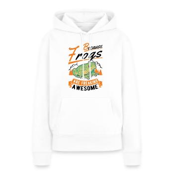 Frosch Geschenk Laubfrosch - Frauen Premium Bio Hoodie - Weiß - Vorne - Julia (174cm)
