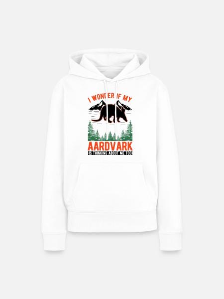 Erdferkel Geschenk Aardvark - Frauen Premium Bio Hoodie - Weiß
