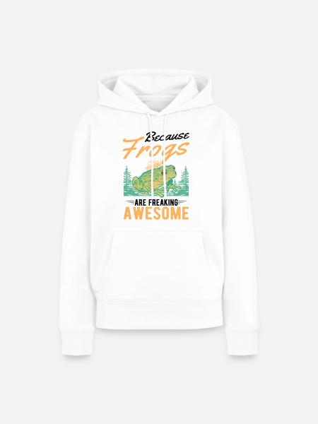 Frosch Geschenk Laubfrosch - Frauen Premium Bio Hoodie - Weiß