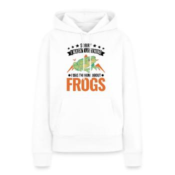 Grenouille cadeau Rainette - Sweat à capuche Premium bio Femme - blanc - Devant - Julia (174cm)