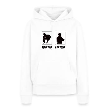 Mon père ton père chef de site papa - Sweat à capuche Premium bio Femme - blanc - Devant - Julia (174cm)