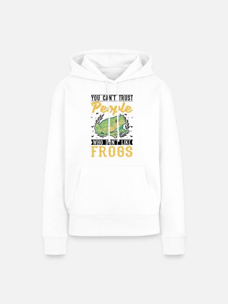 Frosch Geschenk Laubfrosch - Frauen Premium Bio Hoodie - Weiß