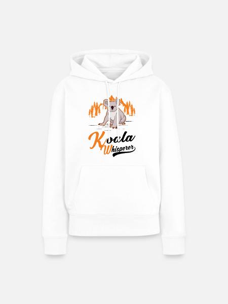Koala Flüsterer Koalabär - Frauen Premium Bio Hoodie - Weiß