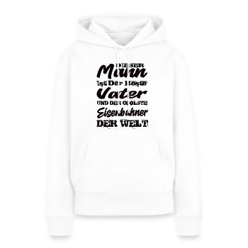 Eisenbahner - Frauen Premium Bio Hoodie - Weiß - Vorne - Julia (174cm)