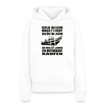 Motorboot - Frauen Premium Bio Hoodie - Weiß - Vorne - Julia (174cm)