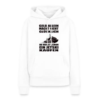 Jetski - Frauen Premium Bio Hoodie - Weiß - Vorne - Julia (174cm)