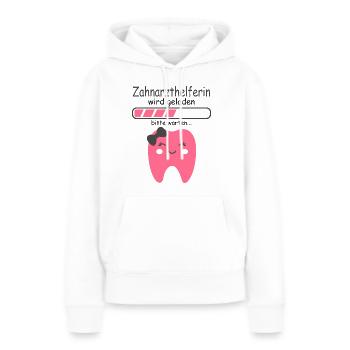 Zahnarzthelferin Ausbildung werden zukünftige Baby - Frauen Premium Bio Hoodie - Weiß - Vorne - Julia (174cm)