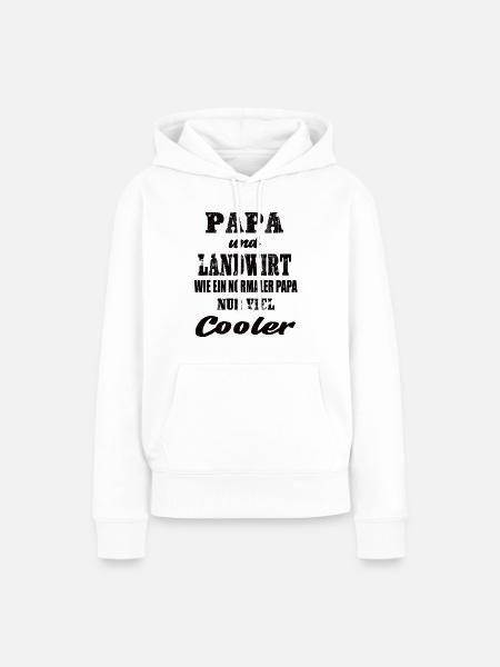 Papa und Landwirt - Frauen Premium Bio Hoodie - Weiß