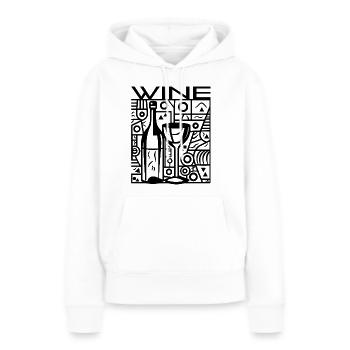 wine - Weinmotiv für Weinliebhaber, Winzer, ... - Frauen Premium Bio Hoodie - Weiß - Vorne - Julia (174cm)