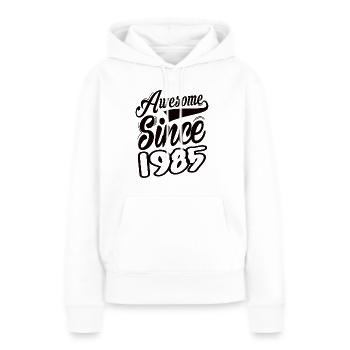 Awesome Since 1985 - Frauen Premium Bio Hoodie - Weiß - Vorne - Julia (174cm)