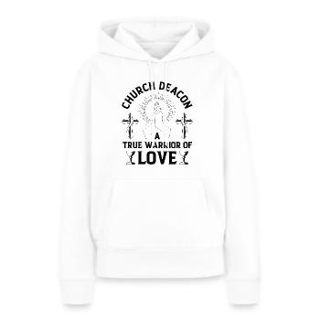 Église Diacre Religion Foi chrétienne Église - Sweat à capuche Premium bio Femme - blanc - Devant - Julia (174cm)