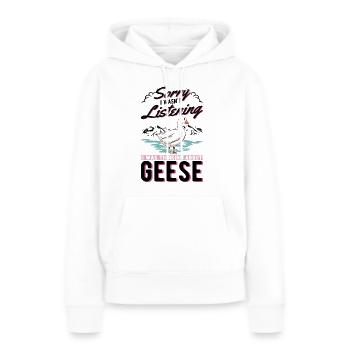 Oies Cadeau Oie Éleveur Oie Oie - Sweat à capuche Premium bio Femme - blanc - Devant - Julia (174cm)