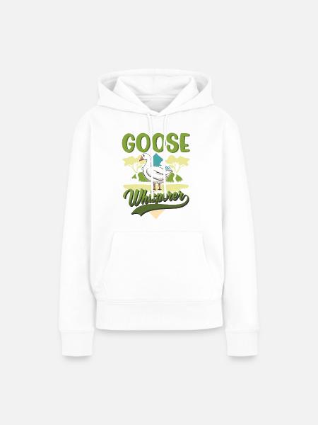 Gänse Flüsterer Geschenk Gänsezüchter Gans - Ekologisk premiumluvtröja dam - vit