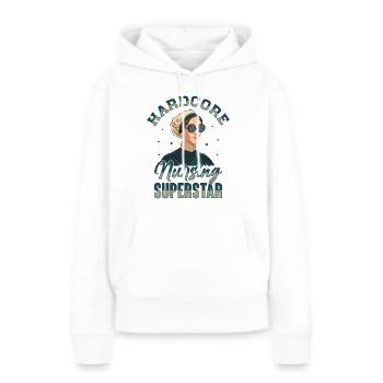 Infirmière Florence Nightingale Medical - Sweat à capuche Premium bio Femme - blanc - Devant - Julia (174cm)