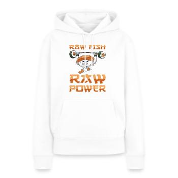 Cuisine japonaise Sushi Lovers Bodybuilders - Sweat à capuche Premium bio Femme - blanc - Devant - Julia (174cm)