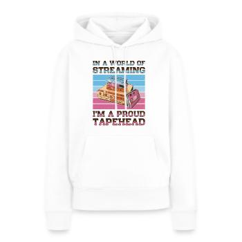 Vintage Movie Lover Retro Vhs Kassette 80er 90er - Frauen Premium Bio Hoodie - Weiß - Vorne - Julia (174cm)