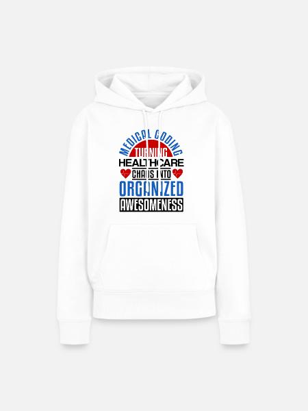 Medizinischer Kodierer Beruf Medizinische - Frauen Premium Bio Hoodie - Weiß