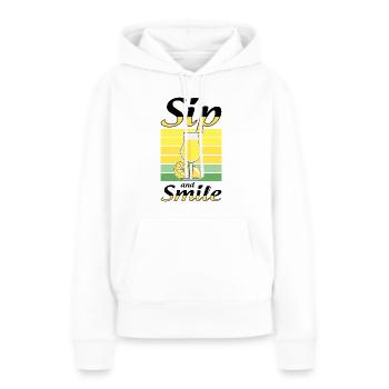 Limoncello italien Lover Liqueur de citron - Sweat à capuche Premium bio Femme - blanc - Devant - Julia (174cm)