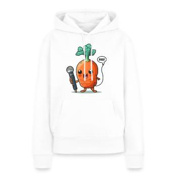 Frais et juteux - Sweat à capuche Premium bio Femme - blanc - Devant - Julia (174cm)