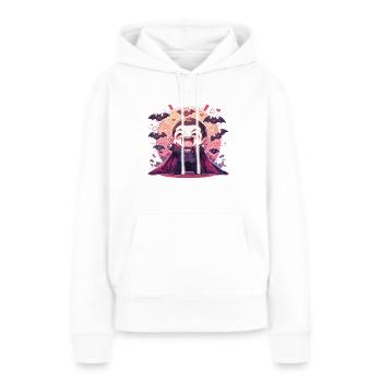 Vampir - Frauen Premium Bio Hoodie - Weiß - Vorne - Julia (174cm)