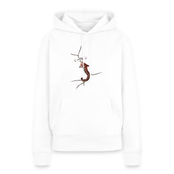 Küssen Meereskreatur Unterwasser-Tentakel - Frauen Premium Bio Hoodie - Weiß - Vorne - Julia (174cm)