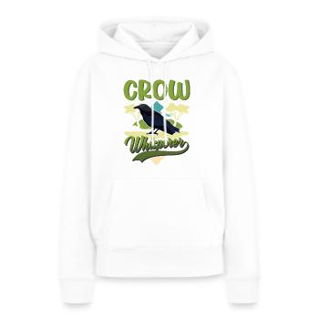Chuchoteurs de corbeaux Corbeau Crow Crow éleveur de corbeaux - Sweat à capuche Premium bio Femme - blanc - Devant - Julia (174cm)