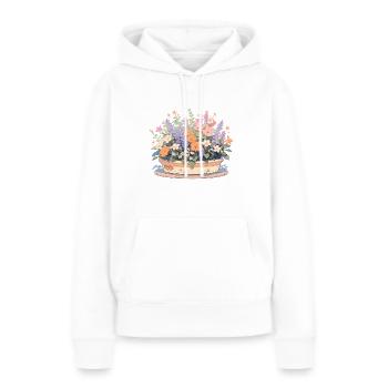 Fleurs, Bouquet, Fleur, Botanique, Jardin - Sweat à capuche Premium bio Femme - blanc - Devant - Julia (174cm)